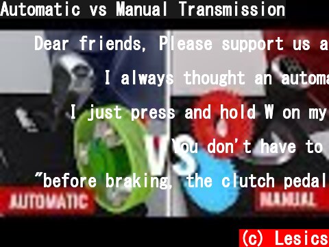 Automatic vs Manual Transmission  (c) Lesics