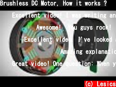 Brushless DC Motor, How it works ?  (c) Lesics