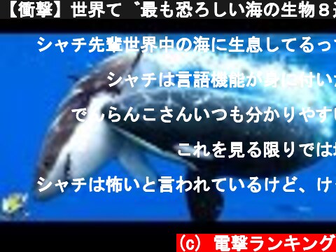 【衝撃】世界で最も恐ろしい海の生物８選  (c) 電撃ランキング