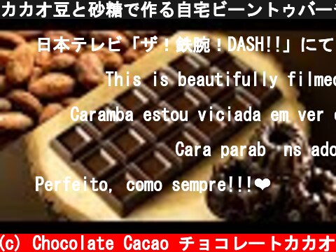 カカオ豆と砂糖で作る自宅ビーントゥバーチョコレートの作り方 Homemade Bean to Bar Chocolate  (c) Chocolate Cacao チョコレートカカオ