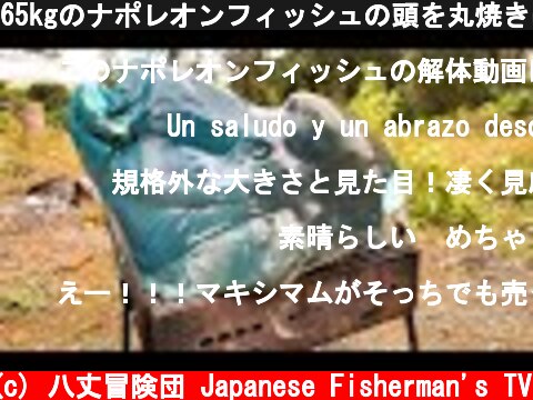65kgのナポレオンフィッシュの頭を丸焼きにしたら...  (c) 八丈冒険団 Japanese Fisherman's TV