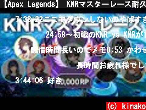 【Apex Legends】 KNRマスターレース耐久  (c) kinako