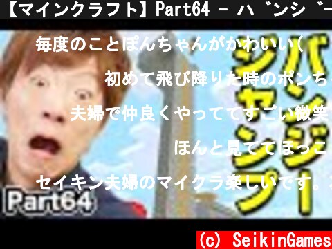 【マインクラフト】Part64 - バンジージャンプやってみた！！！【セイキン&ポン】  (c) SeikinGames
