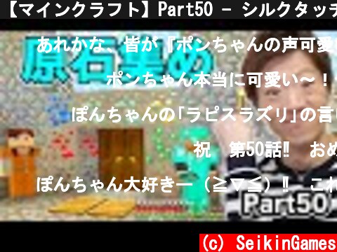 【マインクラフト】Part50 - シルクタッチで原石集め！【セイキン&ポン】  (c) SeikinGames