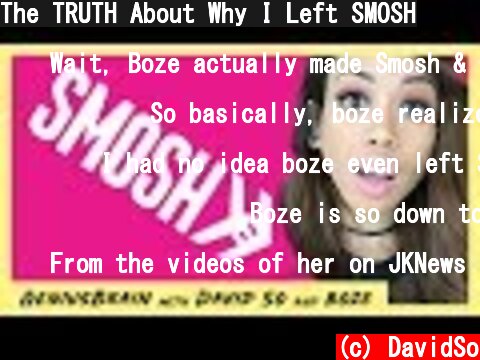 The TRUTH About Why I Left SMOSH  (c) DavidSo