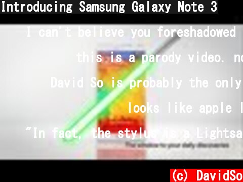 Introducing Samsung Galaxy Note 3  (c) DavidSo