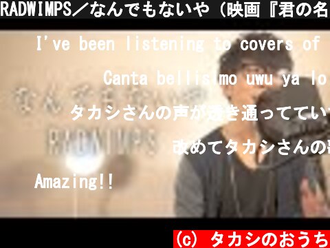 RADWIMPS／なんでもないや（映画『君の名は。』主題歌）cover by TAKASHI 【再アップ】  (c) タカシのおうち