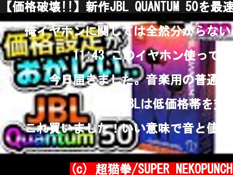 【価格破壊!!】新作JBL QUANTUM 50を最速レビュー！[超猫拳周辺機器][ゲーミングイヤホン]  (c) 超猫拳/SUPER NEKOPUNCH