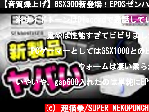 【音質爆上げ】GSX300新登場！EPOSゼンハイザーの新アンプがご機嫌な件(ΦωΦ)レビューパート１[超猫拳周辺機器][外付けサウンドカード][オーディオアンプ]  (c) 超猫拳/SUPER NEKOPUNCH