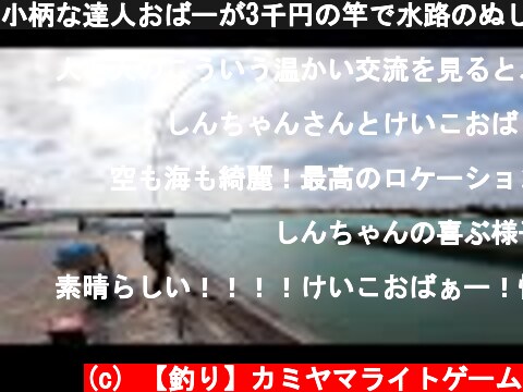 小柄な達人おばーが3千円の竿で水路のぬしを釣り上げ一時騒然…  (c) 【釣り】カミヤマライトゲーム