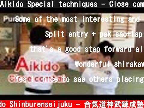 Aikido Special techniques - Close combat SHIRAKAWA RYUJI shihan  (c) Aikido Shinburenseijuku - 合気道神武錬成塾