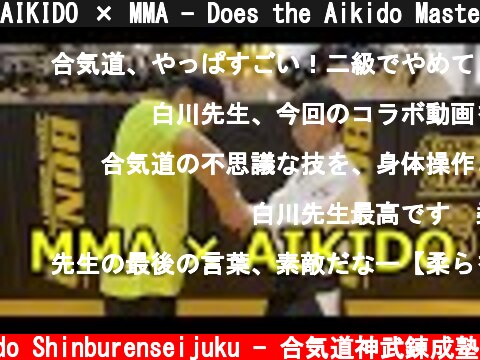 AIKIDO × MMA - Does the Aikido Master's technique work for MMA fighter? PART02  (c) Aikido Shinburenseijuku - 合気道神武錬成塾