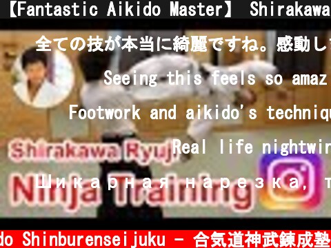【Fantastic Aikido Master】 Shirakawa Ryuji shihan - Special Ninja techniques  (c) Aikido Shinburenseijuku - 合気道神武錬成塾