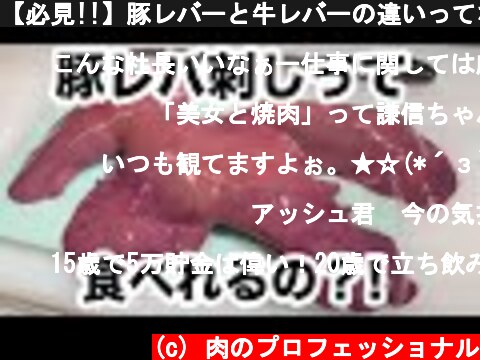 【必見!!】豚レバーと牛レバーの違いってなに?!知られざる豚レバーの秘密  (c) 肉のプロフェッショナル