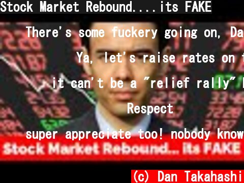 Stock Market Rebound....its FAKE  (c) Dan Takahashi