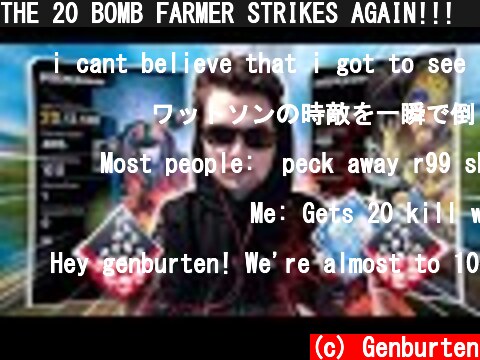 THE 20 BOMB FARMER STRIKES AGAIN!!! 👨🏼‍🌾 (Apex Legends Season 9)  (c) Genburten