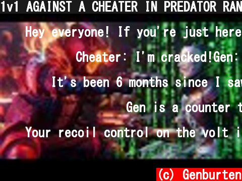 1v1 AGAINST A CHEATER IN PREDATOR RANK! (Apex Legends Ranked Season 10)  (c) Genburten