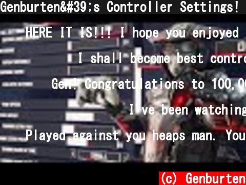 Genburten's Controller Settings! Apex Legends - Thank You For 100K!  (c) Genburten