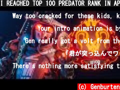 I REACHED TOP 100 PREDATOR RANK IN APEX LEGENDS! (Season 10)  (c) Genburten
