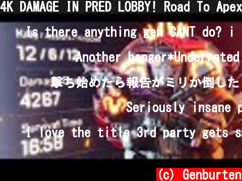 4K DAMAGE IN PRED LOBBY! Road To Apex Predator (Apex Legends Season 9)  (c) Genburten