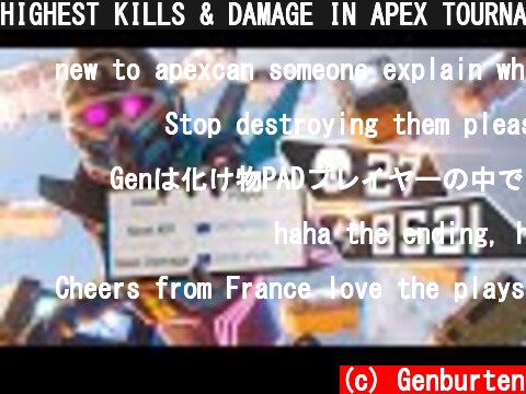 HIGHEST KILLS & DAMAGE IN APEX TOURNAMENT w/ Controller Overlay  (c) Genburten