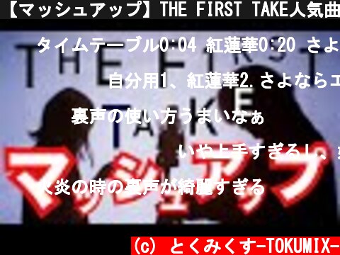 【マッシュアップ】THE FIRST TAKE人気曲メドレー！！(TOKU MIX＆RiMy mashup.)  (c) とくみくす-TOKUMIX-