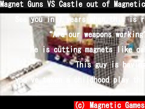 Magnet Guns VS Castle out of Magnetic Balls | Magnetic Games  (c) Magnetic Games