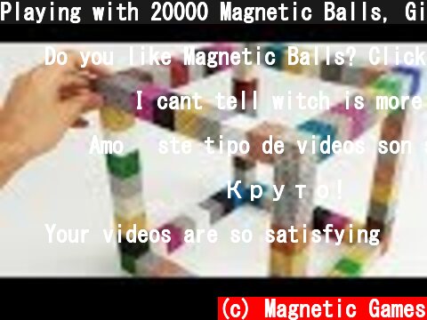 Playing with 20000 Magnetic Balls, Giant CUBE | Magnetic Games  (c) Magnetic Games