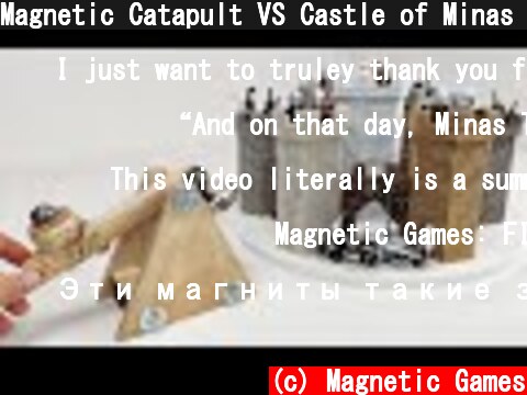 Magnetic Catapult VS Castle of Minas Tirith (LOTR Battle) | Magnetic Games  (c) Magnetic Games