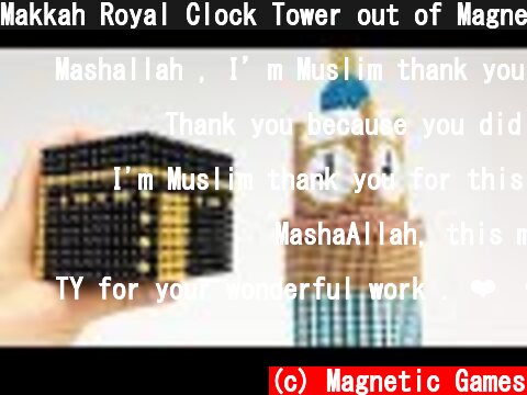 Makkah Royal Clock Tower out of Magnetic Balls | Magnetic Games  (c) Magnetic Games
