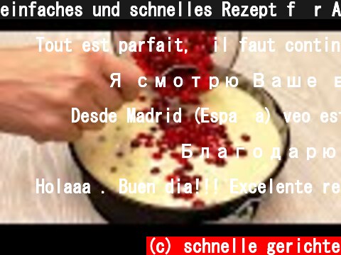einfaches und schnelles Rezept f�r Apfelkuchen mit Joghurt und Preiselbeeren #88  (c) schnelle gerichte