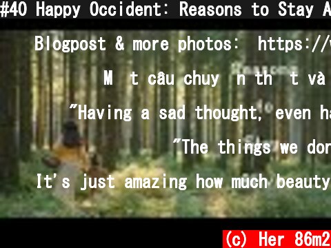 #40 Happy Occident: Reasons to Stay Alive  (c) Her 86m2