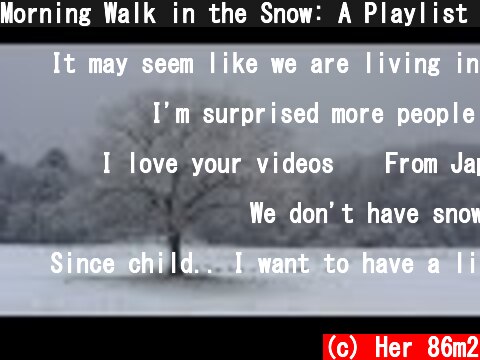 Morning Walk in the Snow: A Playlist to Calm Your Mind  (c) Her 86m2