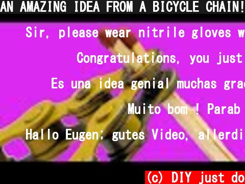AN AMAZING IDEA FROM A BICYCLE CHAIN!!  (c) DIY just do