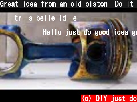 Great idea from an old piston  Do it yourself  (c) DIY just do