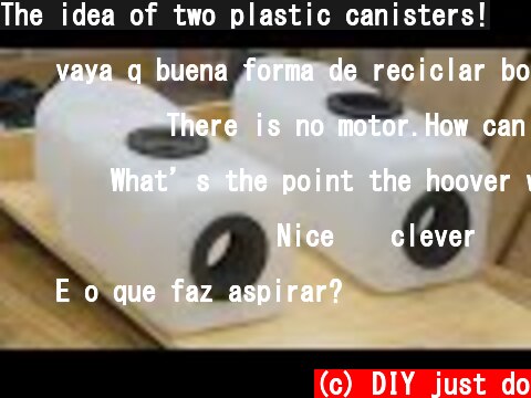 The idea of two plastic canisters!  (c) DIY just do