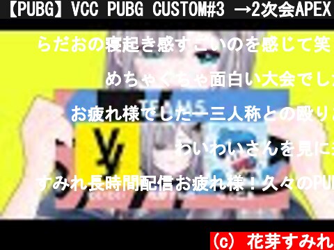 【PUBG】VCC PUBG CUSTOM#3 →2次会APEX【ぶいすぽ / 花芽すみれ】  (c) 花芽すみれ