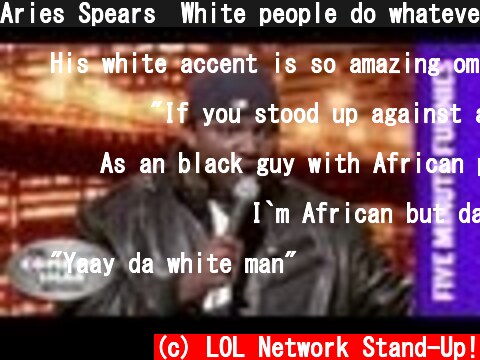 Aries Spears⎢White people do whatever they want⎢Shaq's Five Minute Funnies⎢Comedy Shaq  (c) LOL Network Stand-Up!