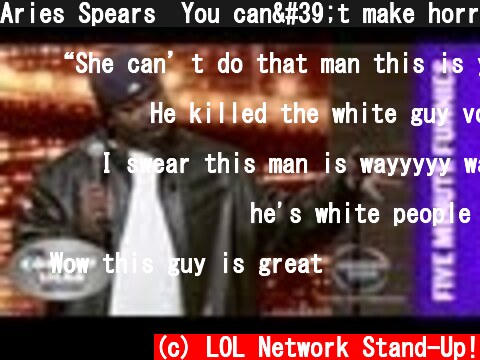 Aries Spears⎢You can't make horror movies with us!⎢Shaq's Five Minute Funnies⎢Comedy Shaq  (c) LOL Network Stand-Up!