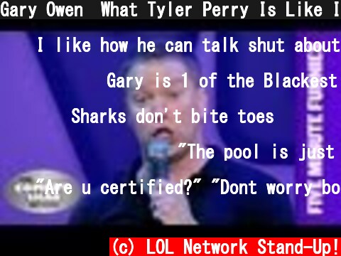 Gary Owen⎢What Tyler Perry Is Like In Real Life⎢Shaq's Five Minute Funnies⎢Comedy Shaq  (c) LOL Network Stand-Up!