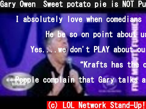 Gary Owen⎢Sweet potato pie is NOT Pumpkin pie⎢Shaq's Five Minute Funnies⎢Comedy Shaq  (c) LOL Network Stand-Up!