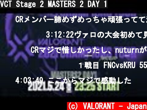 VCT Stage 2 MASTERS 2 DAY 1  (c) VALORANT - Japan