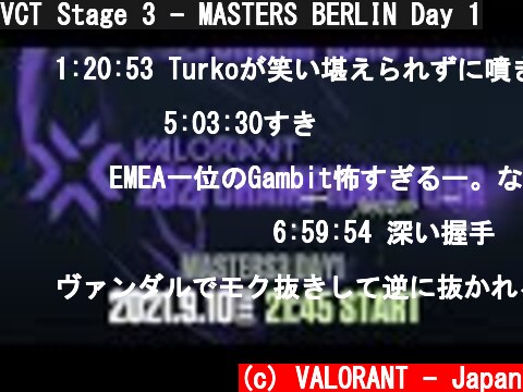 VCT Stage 3 - MASTERS BERLIN Day 1  (c) VALORANT - Japan
