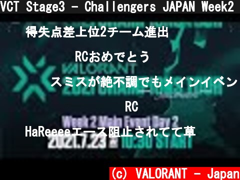 VCT Stage3 - Challengers JAPAN Week2 Main Event Day2  (c) VALORANT - Japan
