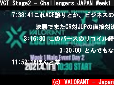 VCT Stage2 - Challengers JAPAN Week1 Main Event Day2  (c) VALORANT - Japan